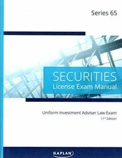 Kaplan Series 65 License Exam Manual, 11th - Paperback, by Kaplan Inc - Good o