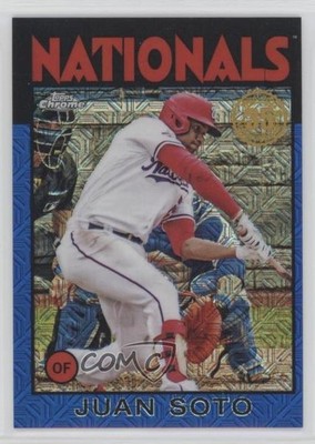 2021 Topps Silver Pack Series 2 1986 Chrome Baseball Blue /150 Juan Soto k4s