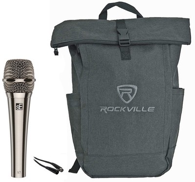 Se Electronics V7 Nickel Handheld Dynamic Microphone Vocal Mic+Cable+Backpack