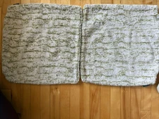 2 Lovesac Soft Fluffy Throw Pillow Cover 18”X18” Green & White Mix