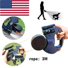 Dual Pet Leash Retractable Reflective Lead 360 Swivel Double Dog Walking Leash