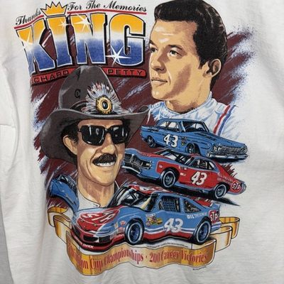 #ad Richard Petty Thanks King For The Memories Shirt White Unisex S 5XL $22.98