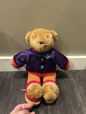 Vintage 1991 FAO Schwarz Slugger Bear Plush Stuffed animal