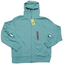 All in Motion Size M Mint Blue Green Full Zip Hoodie Jacket Hooded Sweatshirt