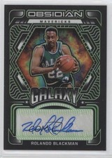 2021 Panini Obsidian Galaxy Electric Etch Green 5/25 Rolando Blackman Auto 0il7