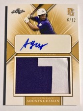 2021 Leaf Perfect Game Showcase ADONYS GUZMAN Jersey Patch Auto Orange 6/12