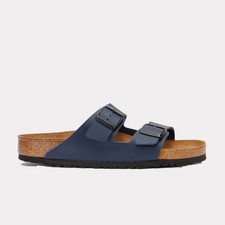 Birkenstock Arizona Birko-Flor Soft Footbed Men's Regular Sandals Black/Blue