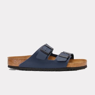 Birkenstock Arizona Birko-Flor Soft Footbed Men's Regular Sandals Black/Blue