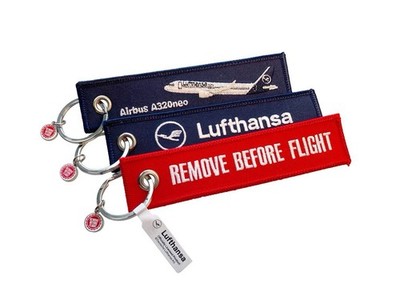 ''Lufthansa''- Schlüsselanhänger - Airbus A320neo/Remove Before Flight - 3er-Set