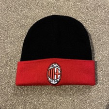 Cappello berretto AC Milan vintage taglia unica nero rosso italiano Football Club Serie A