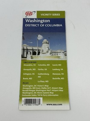 Vintage 2004 AAA Map Washington District of Columbia DC (Vicinity Series) U8