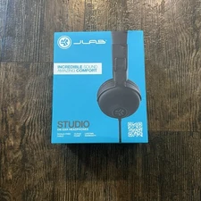 JLab Studio Headphones, Wired Headphones, Tangle Free Cord, Grey NEW Unopened