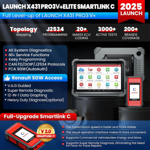 2025 LAUNCH X431 PRO3S+ ELITE PRO5 Car Diagnostic Tool J2534 Programming Coding - Picture 3 of 22