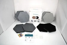 Afumazi 8 Pcs Hexagon Felt Cork Board Tiles, Self Adhesive Bulletin Board, Pin B