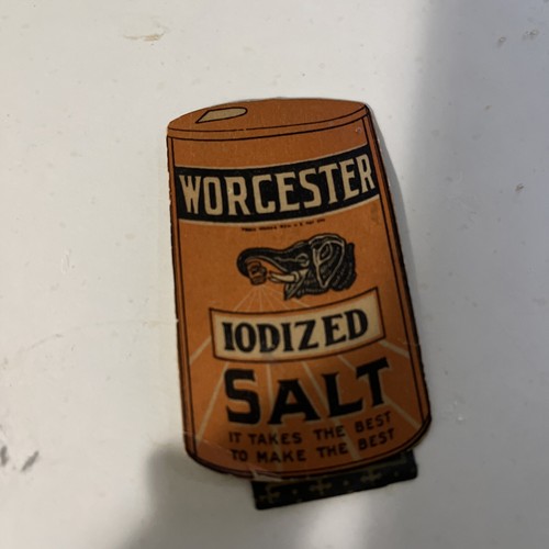 Vintage Worcester Ivory Salt Advertising Queen Victoria Sewing Needles Elephant - Picture 1 of 6