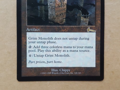Grim Monolith Urza's Legacy MTG Magic The Gathering Cards See Photos - Picture 3 of 6