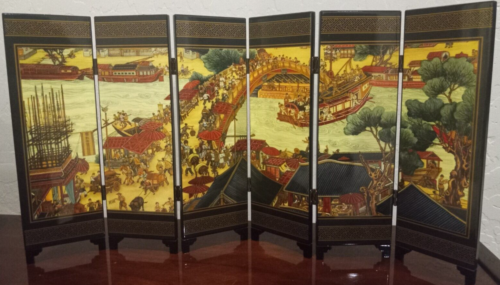 Oriental Mini Screen 6-Panel Divider / 9.5" T x 18" W