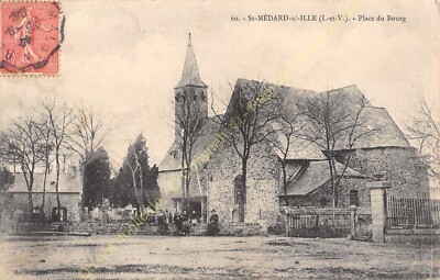 CPA 35250 Saint Medard Sur Ille Place Du Bourg Edit Havard Ca1905