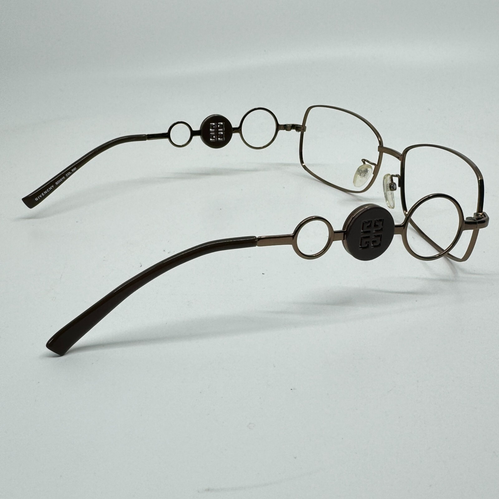 Givenchy SGV 210 Sunglasses Frames Only Gold Silv… - image 5