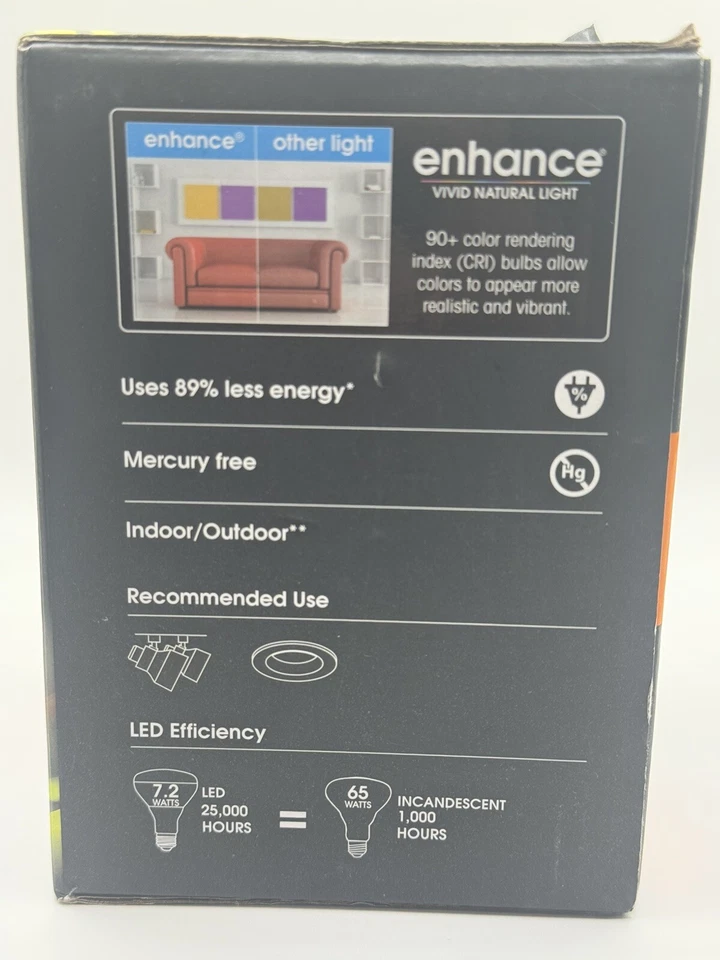 FEIT Electric Enhance Light 7.2w Flood BR30 LED Bulb 650L Soft White, Dimmable - Image 3 of 3