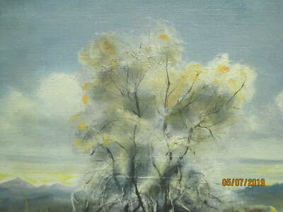 Vtg Original Art Oil on Canvas Quiet Please Camp Verde signed J.L.