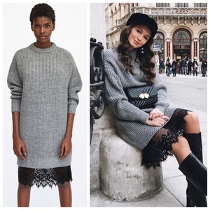 knitted jumper dress zara
