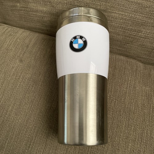 BMW Savor Travel Beverage Tumbler 7" Tall Stainless Exterior and Interior