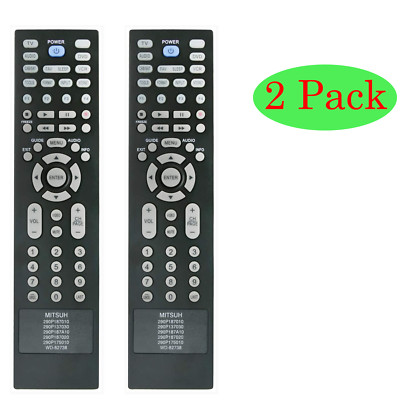 2 Pack Remote WD-82738 for MITSUBISHI TV LT-40164 LT-46164