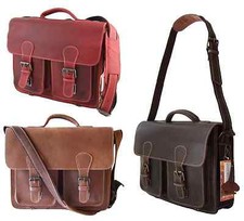 GreenBurry Aktentasche 38*29*14 cm Büffel-Leder Lehrertasche Aktenmappe 1000 Neu