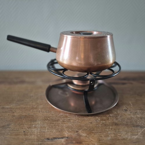 MCM Sigg Suisse Cuivre Inox 18/8 Pot à fondue Sheik sans ustensiles - Zdjęcie 3 z 7