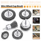 6pc Wire Wheel Cup Brush Set Grinding Wheels For Power Drills Paint Rust Remover