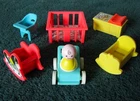 Vintage Fisher Price Little People Nursery Set w/Baby #761 1972