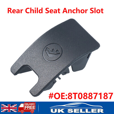 For Audi A4 B8 A5 Black Isofix Car Rear Child Seat Slot Trim Cover