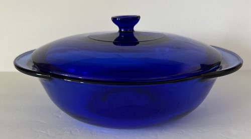 Anchor Hocking Cobalt Blue 2 Quart 9" Casserole Dish With Lid Made in USA - Picture 14 of 14