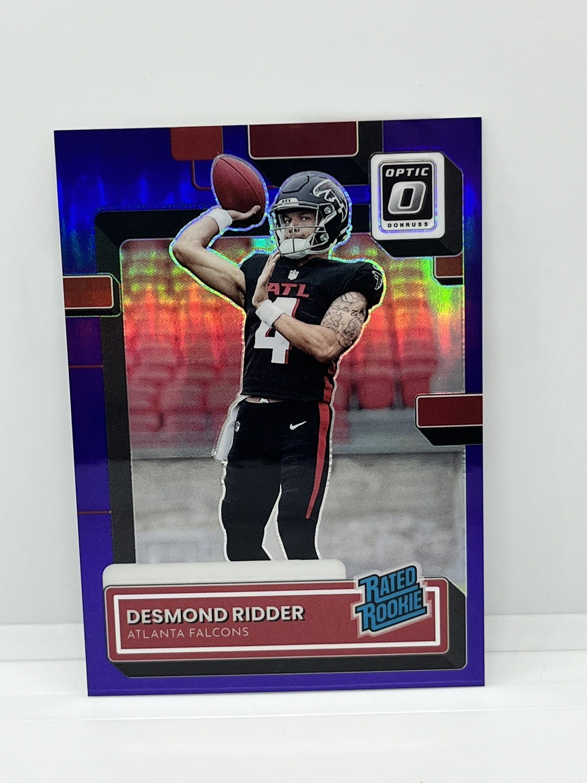 2022 PANINI OPTIC PURPLE PREVIEW DONRUSS DESMOND RIDDER RATED ROOKIE FALCONS /50