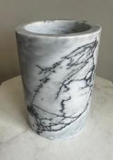 Jarrón con soporte para utensilios enfriador de botellas de vino/champán de mármol blanco