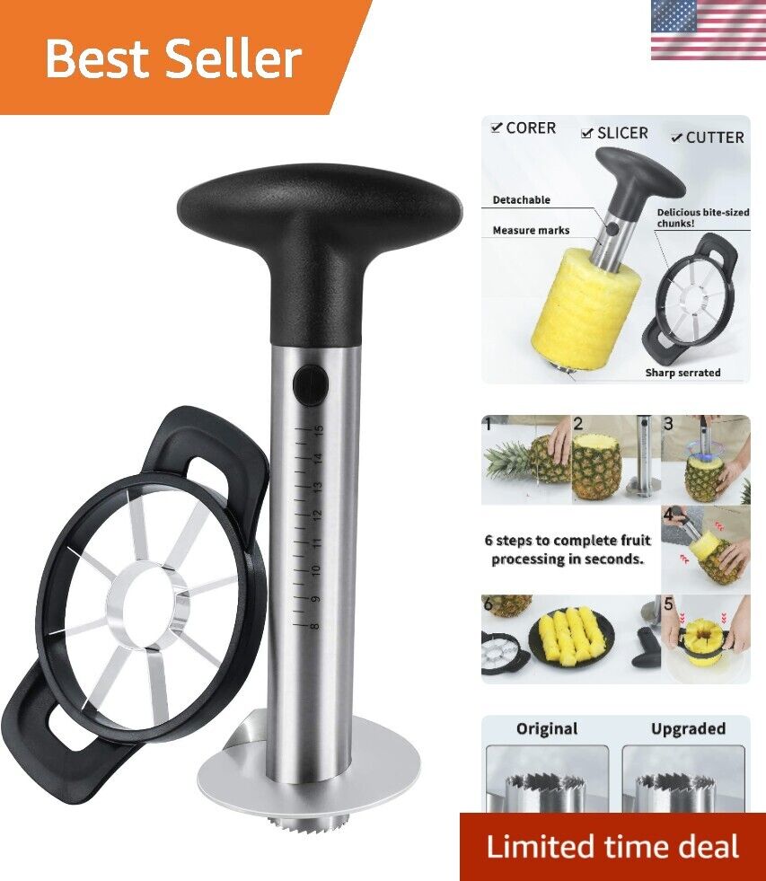 Easy Clean Pineapple Corer Tool – Transform Pineapple into Bite-Sized Delights item image