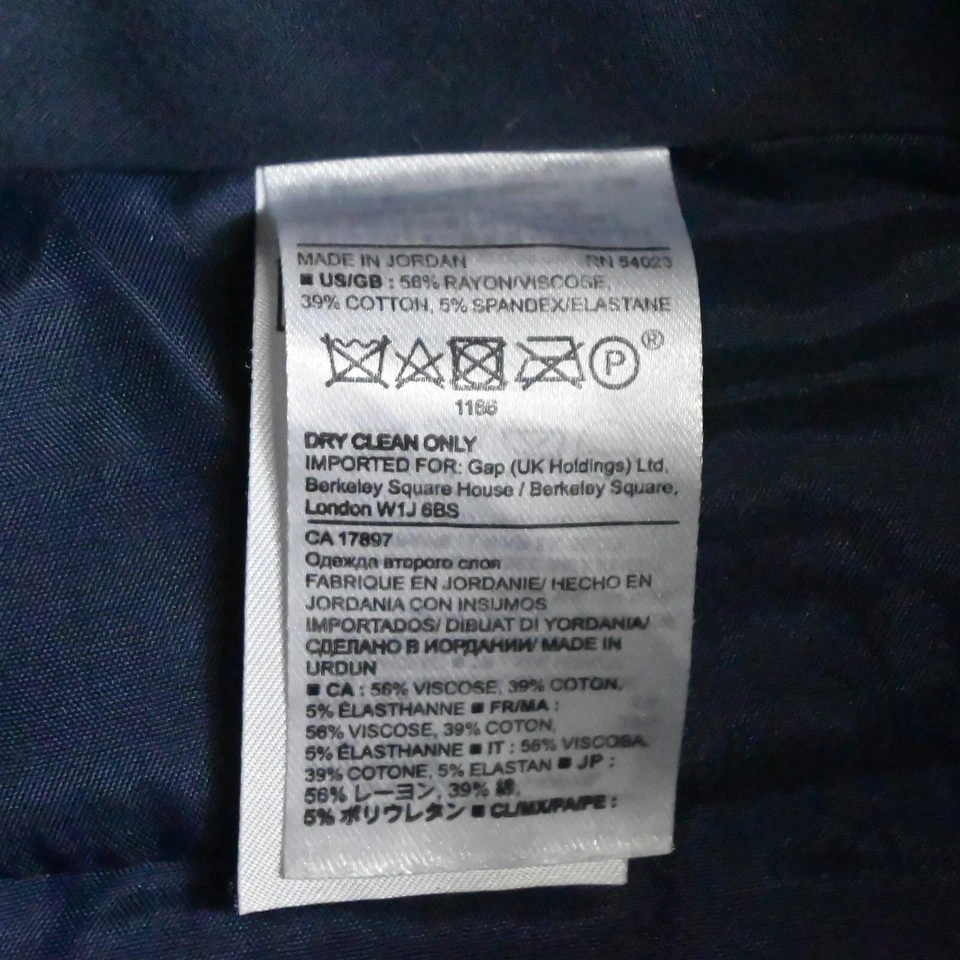 Banana Republic 4 Navy Blue Floral Sloan Curvy Skinny Stretch Womens Dress Pants - Image 4 of 4