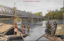 Colombo, Sri Lanka - Victoria Bridge - postcard by Udman c.1910s