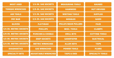 Toolbox Organizational Magnetic Rounded Labels Advanced Set By DCM Solutions