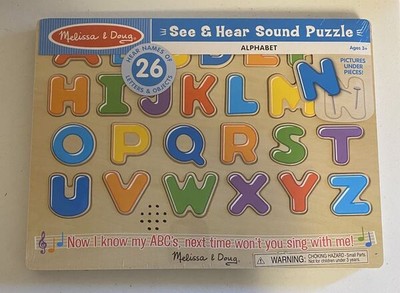 New Melissa and Doug ABC Wooden Sound Puzzle | eBay