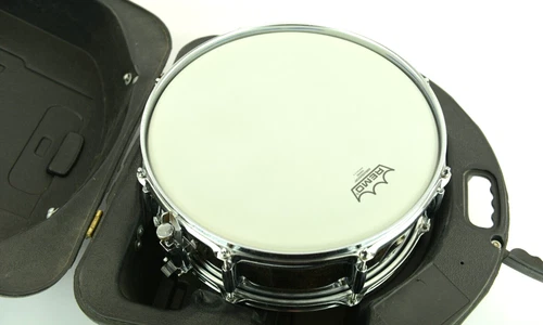 Ludwig Snare Drum - 14x5.5 - Black & White Badge - W/ Case - Brand New Heads