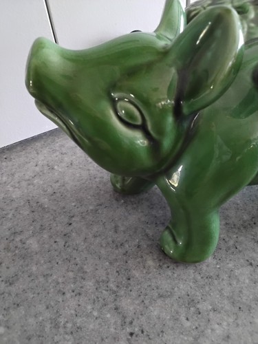 Ceramic Green Flying Pig Figurine, When Pigs Fly Home Decor - Picture 10 of 13