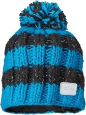 Youth Striped Winter Pom Pom Beanie Hat