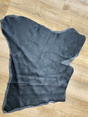 Schwarzes Leder italienisches weiches Stück Nappaleder Kunst Handwerk Nähen Textil Projekt