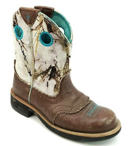 teal camo boots