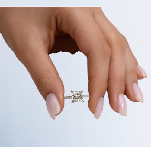 Diamond Ring IGI Certified Heart 2.30 Ct Lab Grown 950 Platinum Ring Size 5 6 7 - Picture 4 of 9