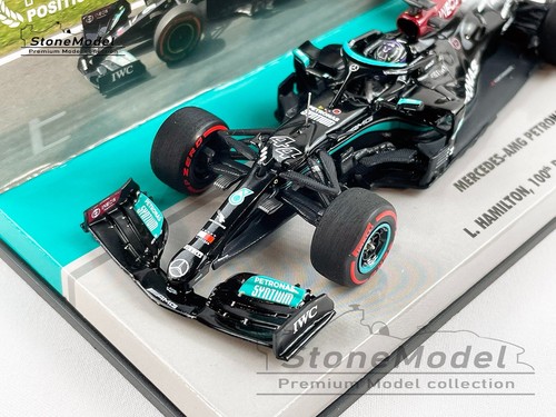 Mercedes F1 W12 44 Lewis Hamilton Spain 2021 100th Pole & Winner 1:43 MINICHAMPS - Picture 4 of 8