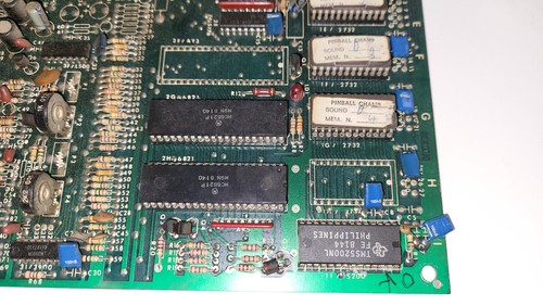 Zaccaria 1B1170 Sound Board Pinball Champ Roms as is for parts / repair (board1) - Picture 3 of 6