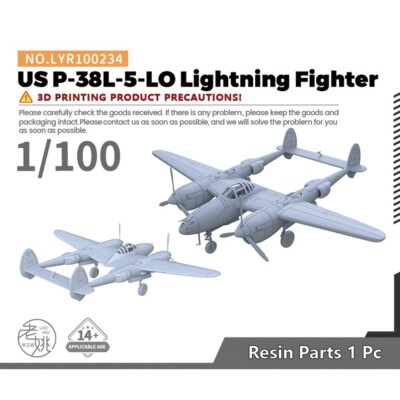 Yao's Studio LYR100234 1/100 Military Model Kit US P-38L-5-LO Lightning Fighter